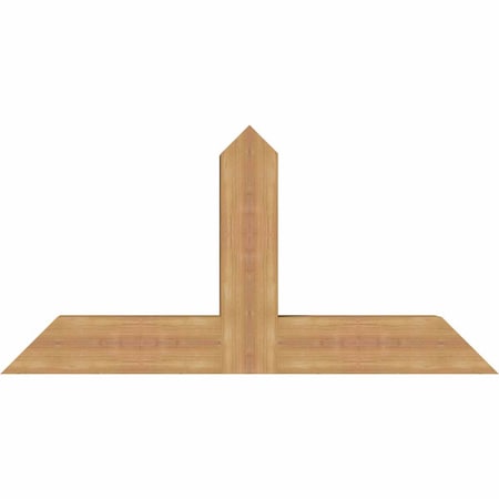 Ekena Millwork Portland Timber Gable Bracket, Western Red Cedar, 48"W x 24"H x 5 1/2"D x 5 1/2"F, 12/12 Pitch GBW048X24X0606POR00SWR